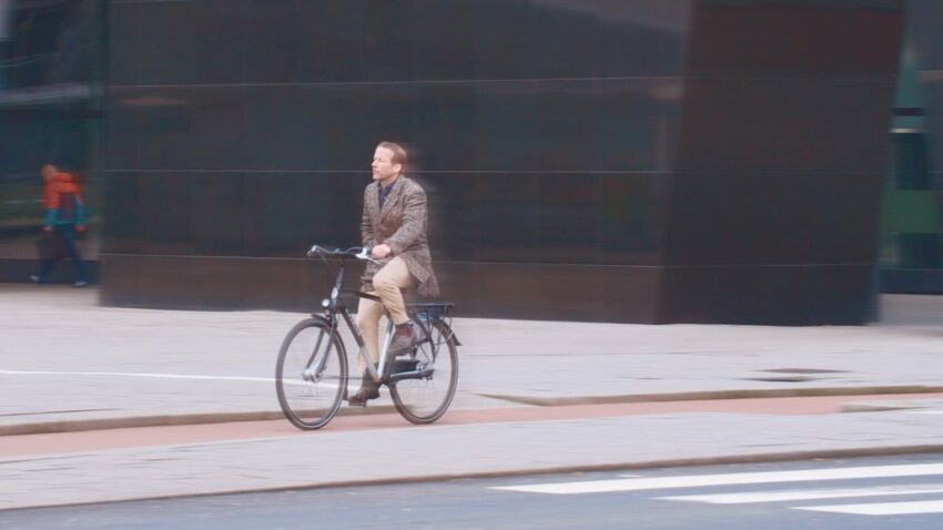 Theo kocken op fiets